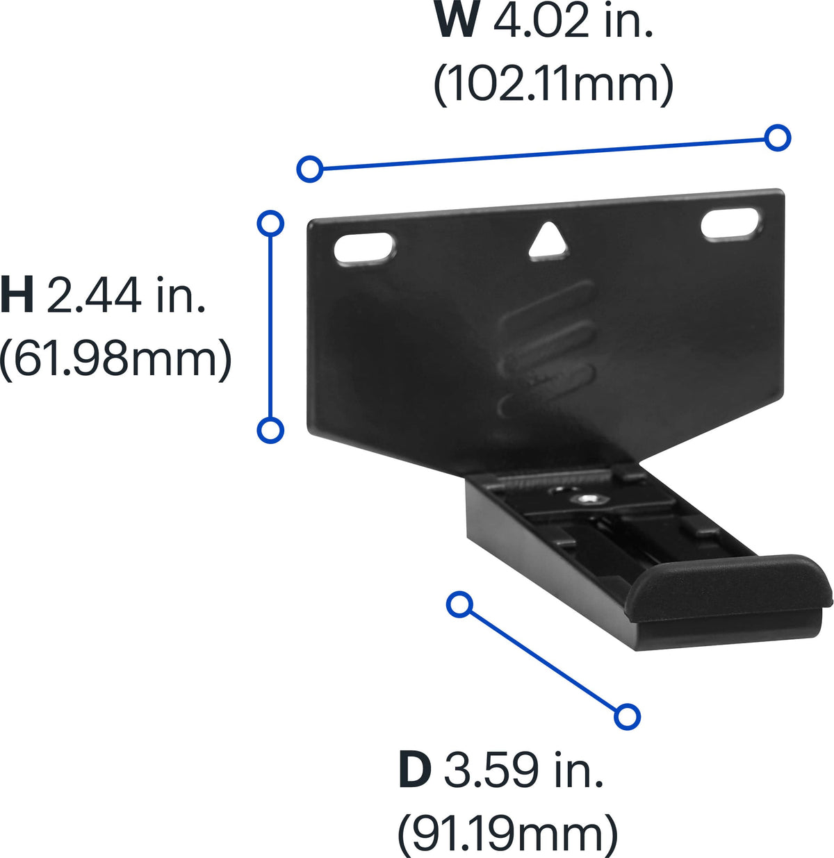 Best Buy essentials™ - Fixed Soundbar Wall Mount for Most 20 lb. Soundbars - Black
