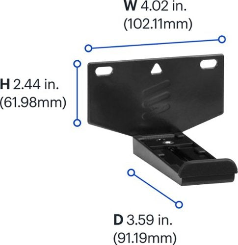 Best Buy essentials™ - Fixed Soundbar Wall Mount for Most 20 lb. Soundbars - Black