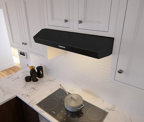 Zephyr - 30 inches - Convertible - Under cabinet Range Hood - Black