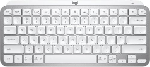 Logitech - MX Keys Mini TKL Wireless Bluetooth Scissor Keyboard with Backlit Keys - Pale Gray