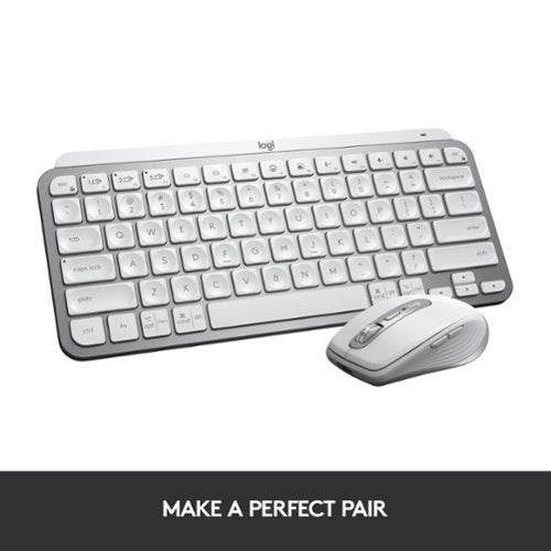 Logitech - MX Keys Mini TKL Wireless Bluetooth Scissor Keyboard with Backlit Keys - Pale Gray