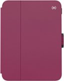 Speck - Balance Folio Case with Microban for Apple iPad mini (A17 Pro) and Apple iPad mini (6th Generation 2021) - Verry Berry Red / Slate Grey