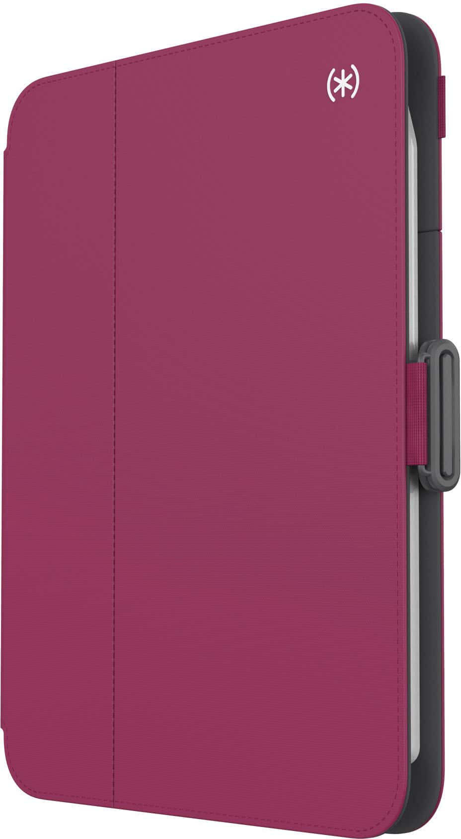 Speck - Balance Folio Case with Microban for Apple iPad mini (A17 Pro) and Apple iPad mini (6th Generation 2021) - Verry Berry Red / Slate Grey