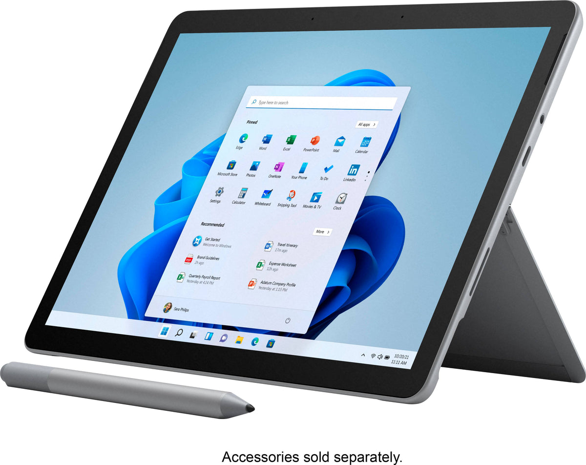 Microsoft - Geek Squad Certified Refurbished Surface Go 3 - 10.5” Touch-Screen - Intel Pentium Gold - 8GB Memory - 128GB SSD - Platinum