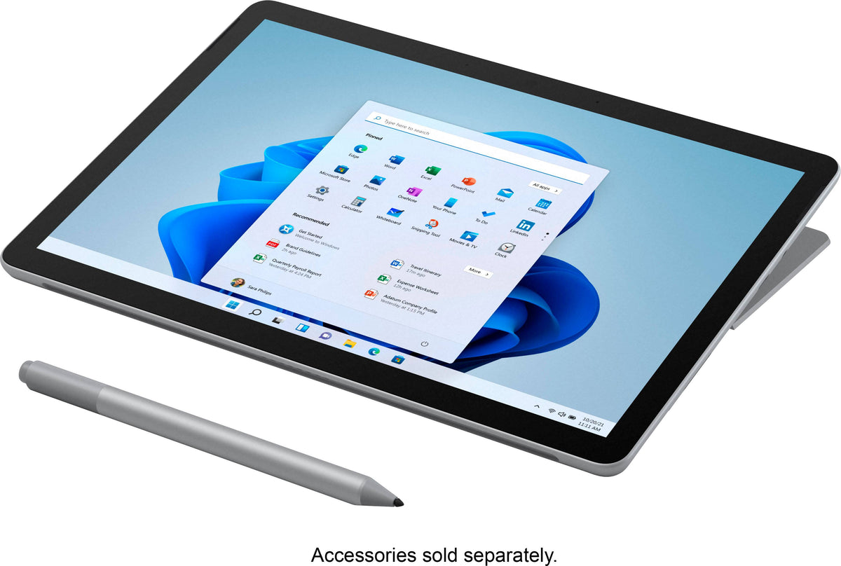 Microsoft - Geek Squad Certified Refurbished Surface Go 3 - 10.5” Touch-Screen - Intel Pentium Gold - 8GB Memory - 128GB SSD - Platinum
