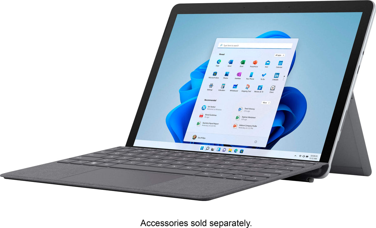 Microsoft - Geek Squad Certified Refurbished Surface Go 3 - 10.5” Touch-Screen - Intel Pentium Gold - 8GB Memory - 128GB SSD - Platinum