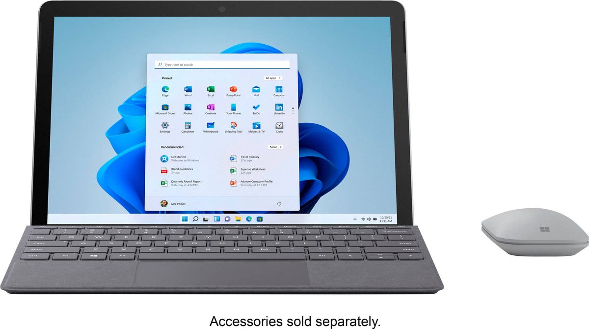 Microsoft - Geek Squad Certified Refurbished Surface Go 3 - 10.5” Touch-Screen - Intel Pentium Gold - 8GB Memory - 128GB SSD - Platinum
