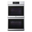 LG - STUDIO 30-in Wide Smart Built-In Electric Convection Double Wall Oven with Air Fry and Sous Vide - Stainless Steel