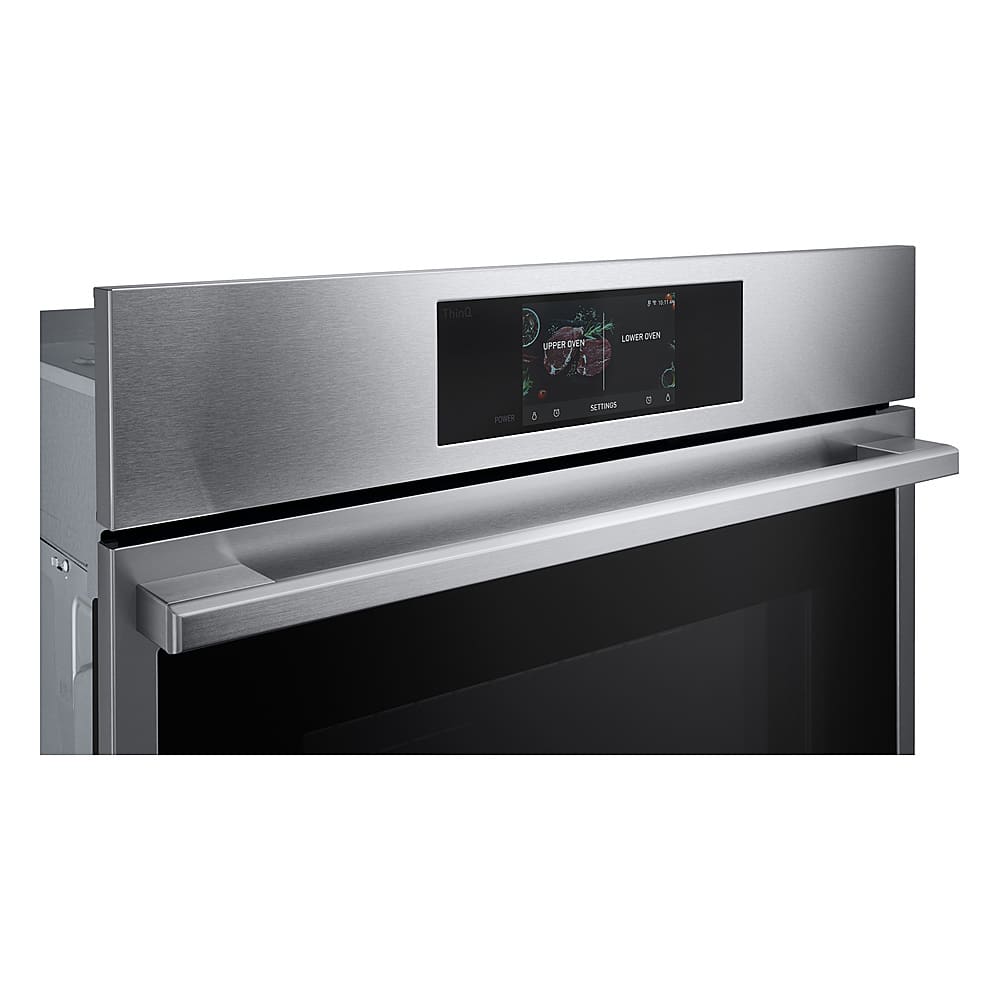LG - STUDIO 30-in Wide Smart Built-In Electric Convection Double Wall Oven with Air Fry and Sous Vide - Stainless Steel