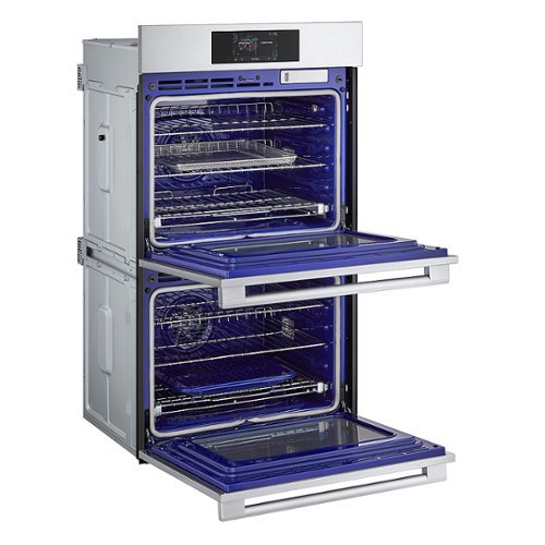 LG - STUDIO 30-in Wide Smart Built-In Electric Convection Double Wall Oven with Air Fry and Sous Vide - Stainless Steel