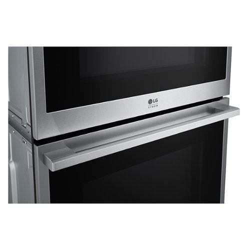 LG - STUDIO 30-in Wide Smart Built-In Electric Convection Double Wall Oven with Air Fry and Sous Vide - Stainless Steel