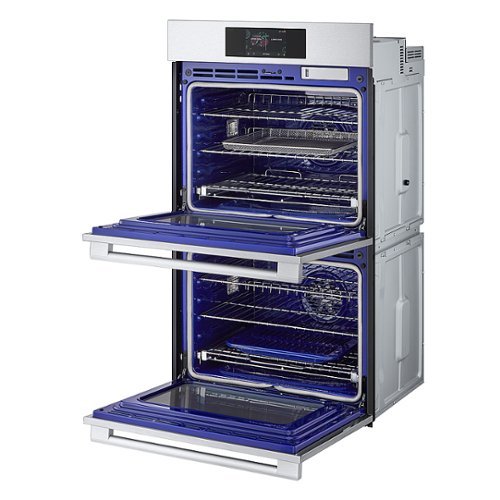 LG - STUDIO 30-in Wide Smart Built-In Electric Convection Double Wall Oven with Air Fry and Sous Vide - Stainless Steel
