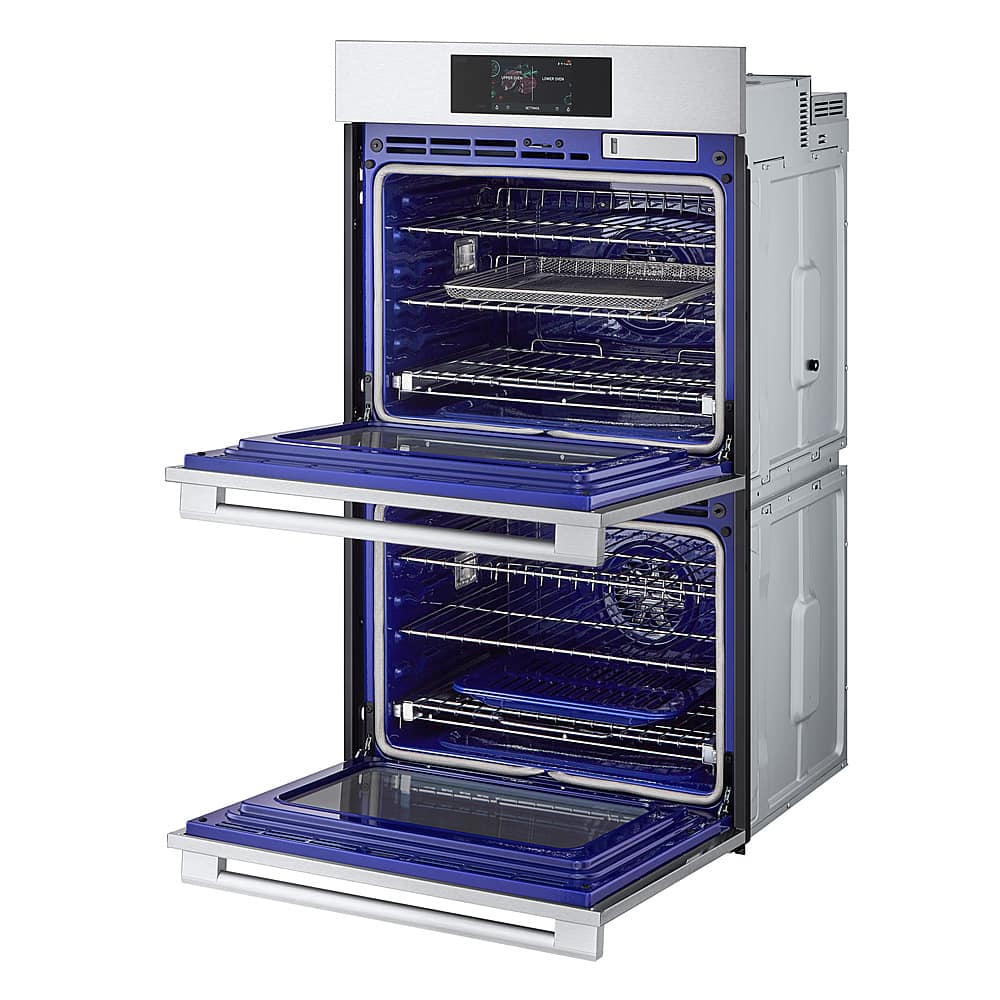 LG - STUDIO 30-in Wide Smart Built-In Electric Convection Double Wall Oven with Air Fry and Sous Vide - Stainless Steel