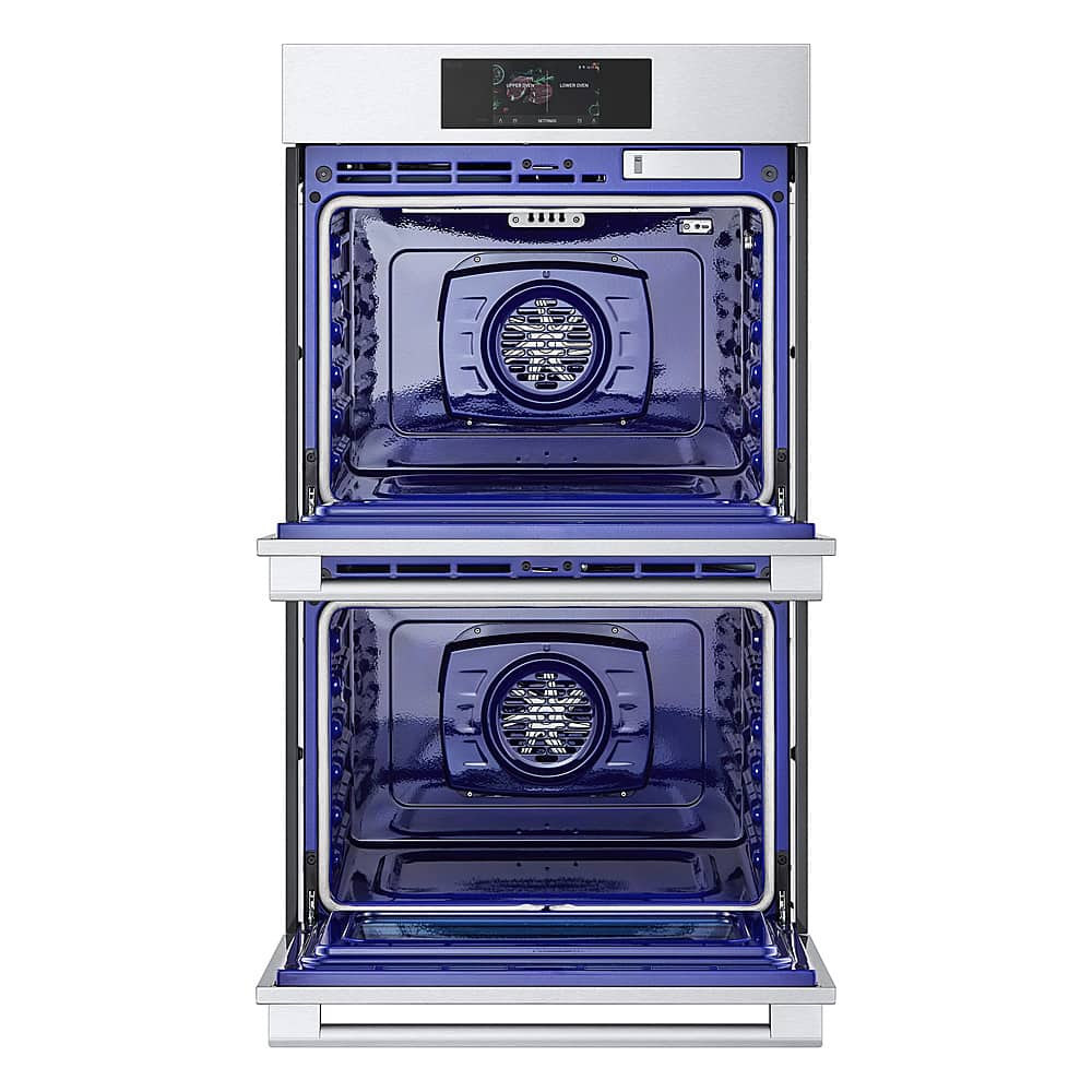 LG - STUDIO 30-in Wide Smart Built-In Electric Convection Double Wall Oven with Air Fry and Sous Vide - Stainless Steel