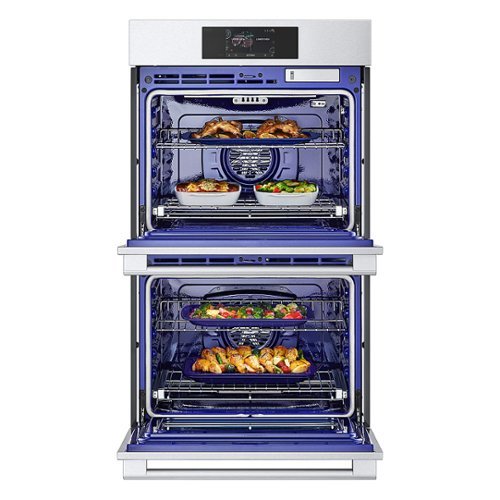 LG - STUDIO 30-in Wide Smart Built-In Electric Convection Double Wall Oven with Air Fry and Sous Vide - Stainless Steel