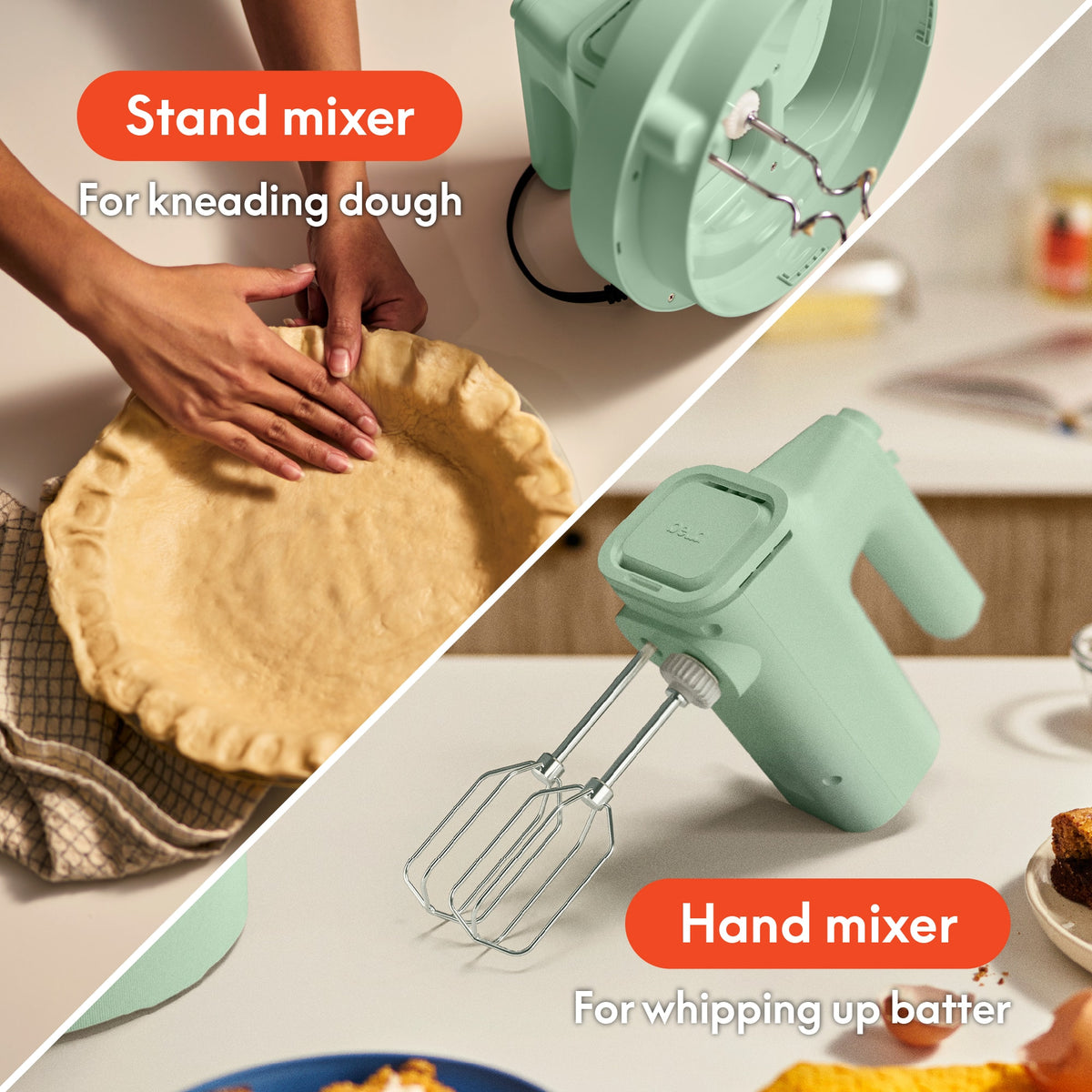 Bella - 3.5-qt. Hand & Stand Mixer - Seaglass