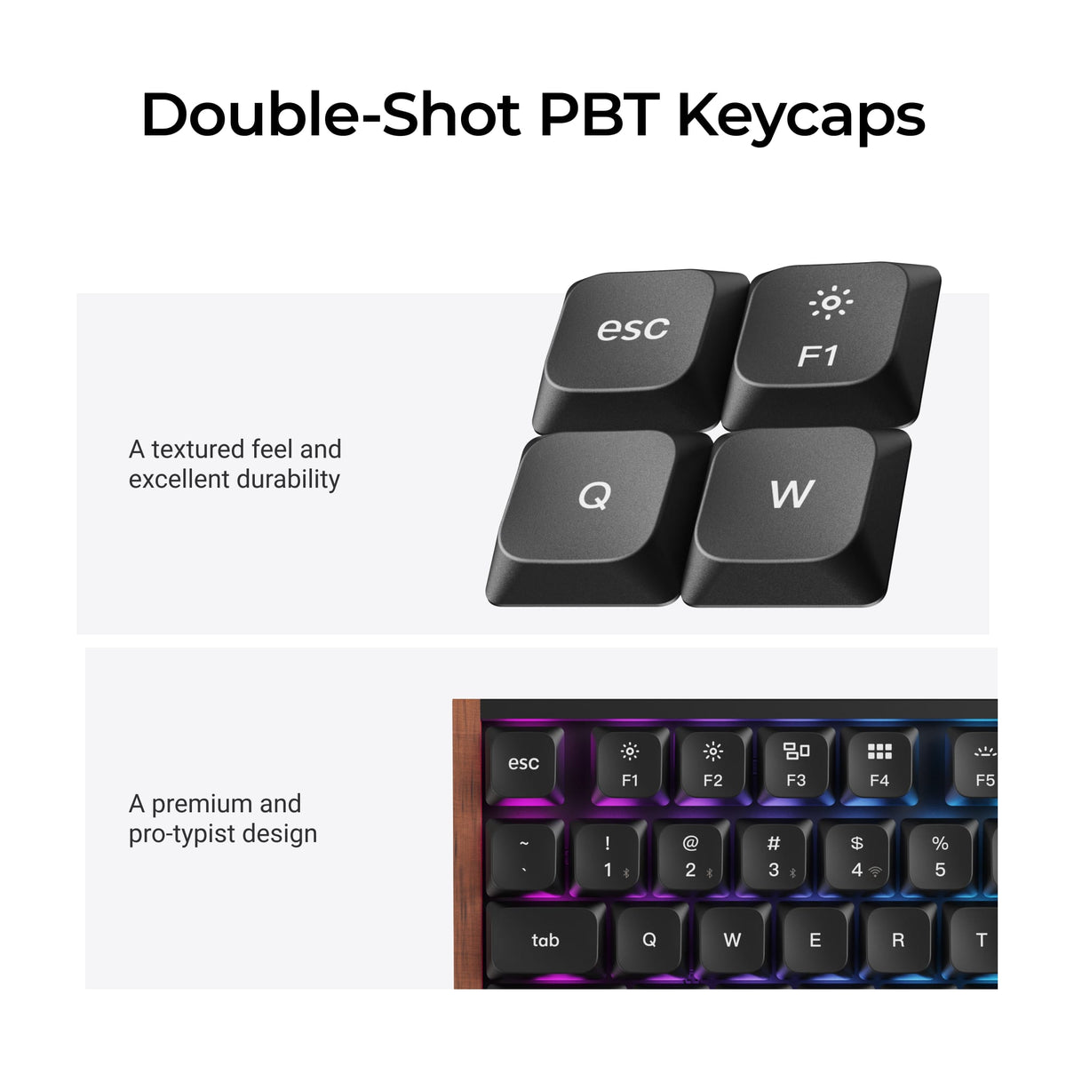 Keychron - K5 Ultra 8k 100% Custom POM Switch Mechanical Gaming Keyboard with Programmable ZMK Launcher Software - Black