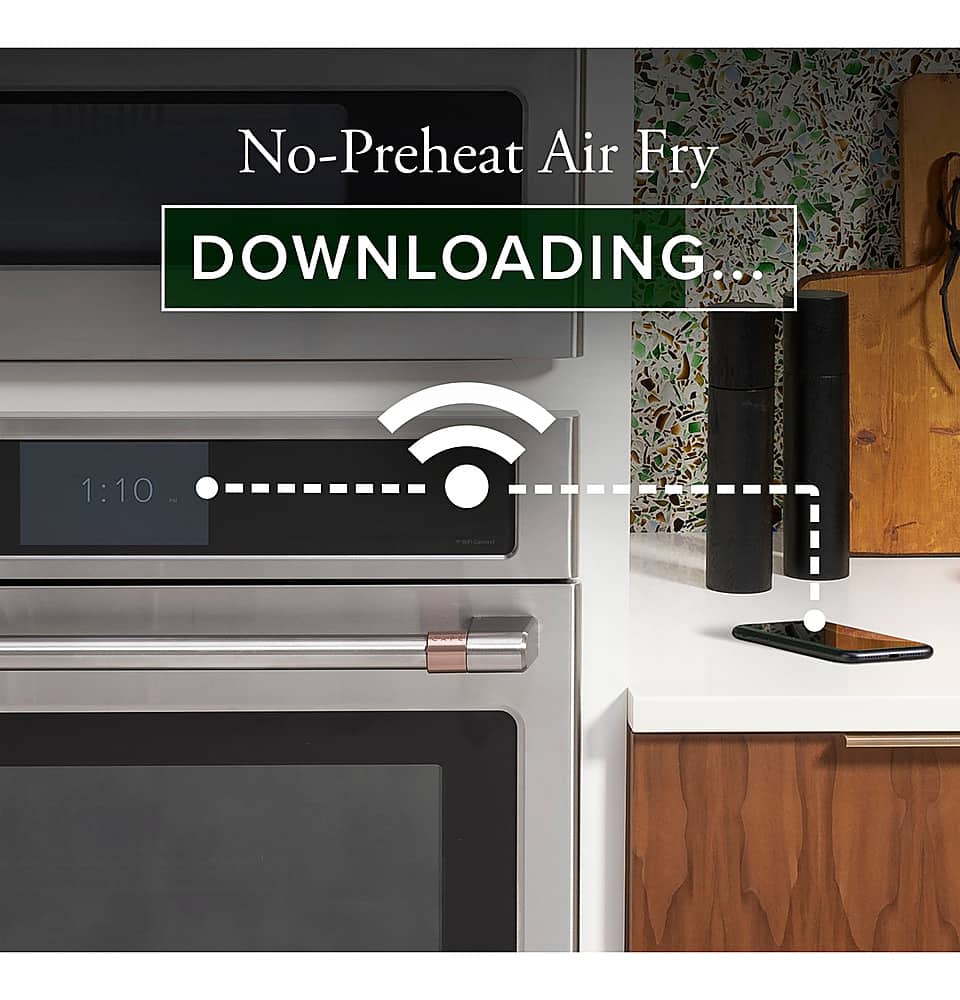 Café - 30" Built-In Double Electric Convection Wall Oven with True European Convection, In-Oven Camera, and Built-In Wi-Fi - Platinum Glass