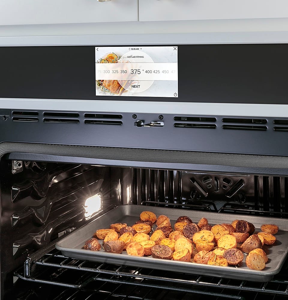Café - 30" Built-In Double Electric Convection Wall Oven with True European Convection, In-Oven Camera, and Built-In Wi-Fi - Platinum Glass