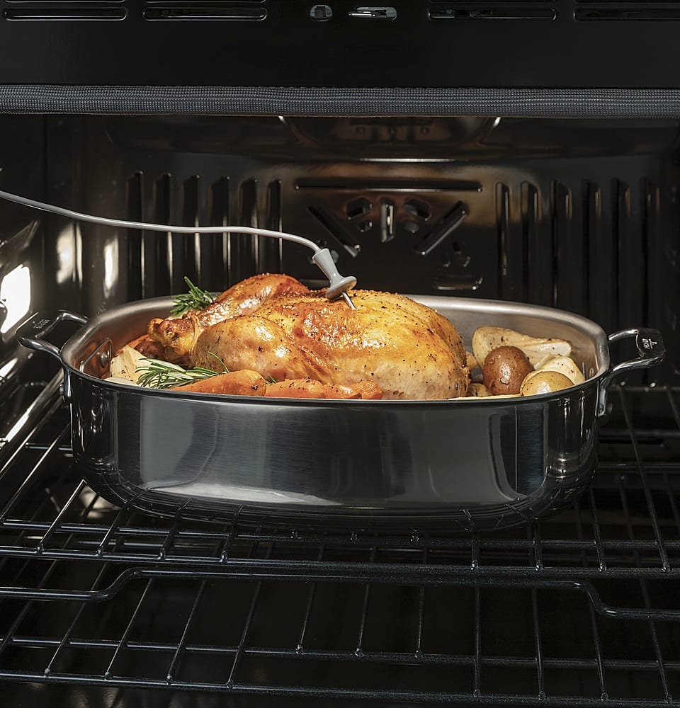 Café - 30" Built-In Double Electric Convection Wall Oven with True European Convection, In-Oven Camera, and Built-In Wi-Fi - Platinum Glass