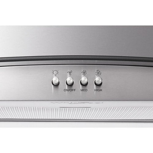 Whirlpool - 36 inches - Externally Vented & Convertible - Wall Range Hood - Stainless Steel