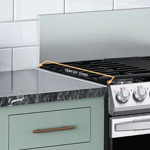 Samsung - Trim kit for 30” Slide in Range - Stainless Steel