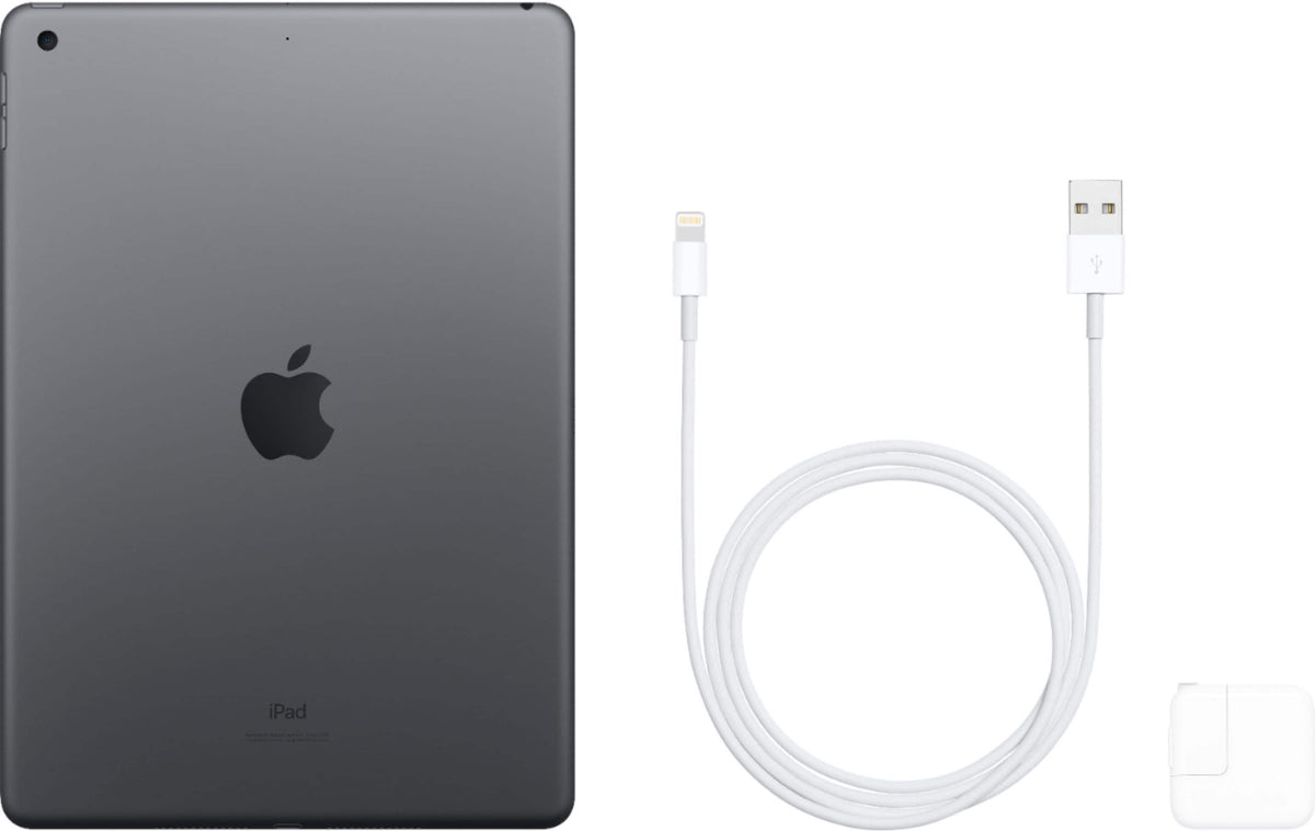 Apple - Geek Squad Certified Refurbished 10.2-Inch iPad (7th Generation) with Wi-Fi - 32GB - Space Gray