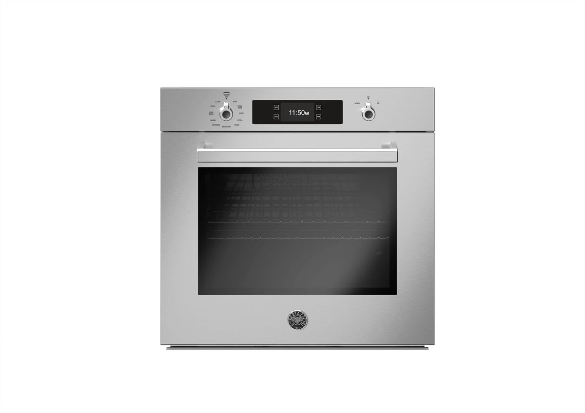 30 Inch Built-In Single Electric Convection Wall Oven Self-Clean with Bertazzoni Assistant - Stainless Steel