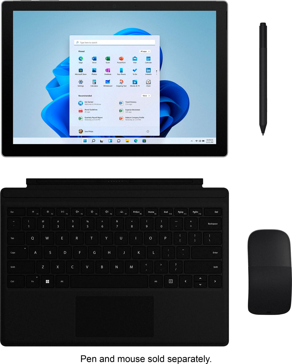 Microsoft - Geek Squad Certified Refurbished Surface Pro 7+ - 12.3” Touch-Screen - Intel Core i3 - 8GB Memory - Platinum