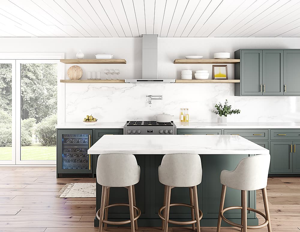 Zephyr - 36 inches - Convertible - Shell Range Hood - Stainless Steel