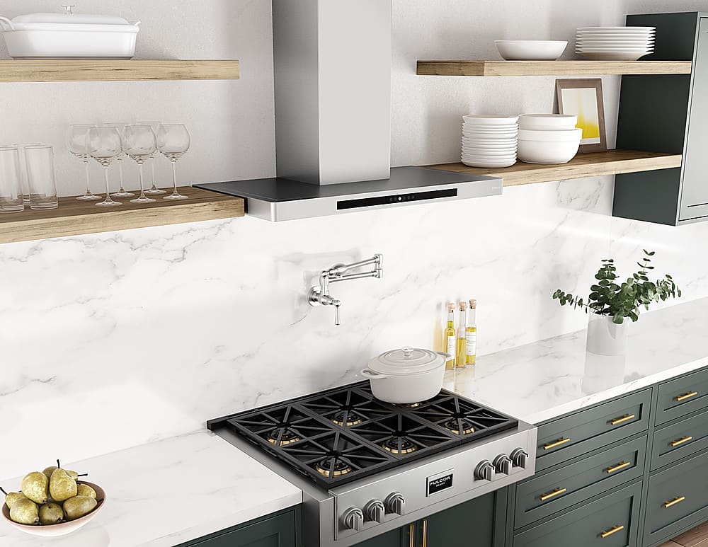 Zephyr - 36 inches - Convertible - Shell Range Hood - Stainless Steel