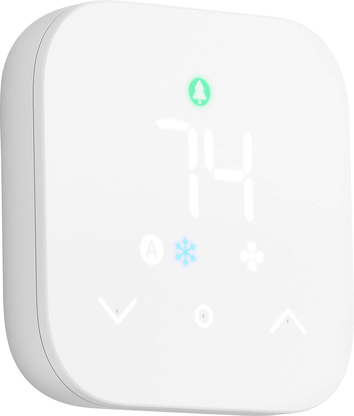 Amazon - Smart Thermostat – Save money and energy - Works with Alexa and Ring - C-wire required - White