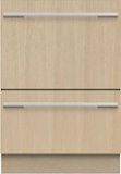 Fisher & Paykel - 24" Top Control Built-in Stainless Steel Tub Dishwasher with Integrated Double DishDrawer 44dBA - Custom Panel Ready