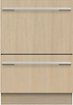 Fisher & Paykel - 24" Top Control Built-in Stainless Steel Tub Dishwasher with Integrated Double DishDrawer 44dBA - Custom Panel Ready