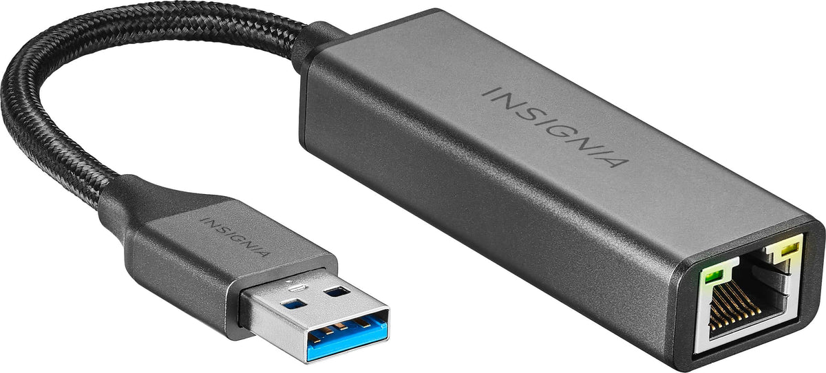 Insignia™ - USB to Ethernet Adapter - Black
