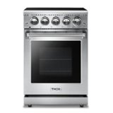 Thor Kitchen - 24 in. Wide 4 Elements Professional Electric Range - Stainless Steel