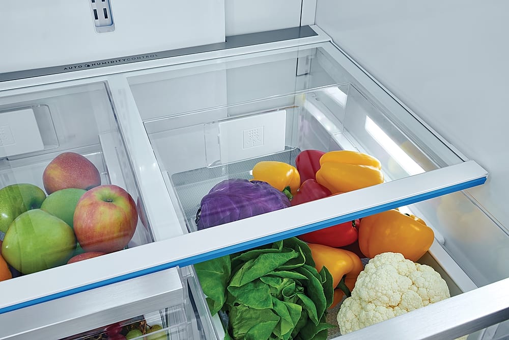 Frigidaire - Gallery 36 in. Wide 27.8 Cu. Ft. French Door Refrigerator - Black Stainless Steel