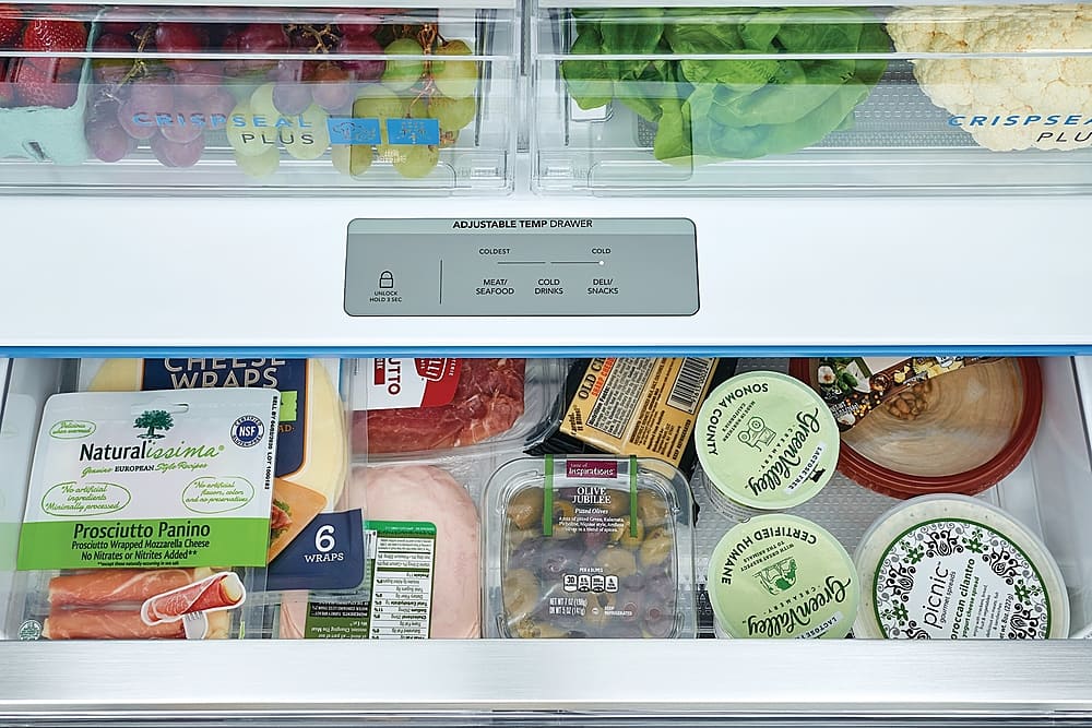 Frigidaire - Gallery 36 in. Wide 27.8 Cu. Ft. French Door Refrigerator - Black Stainless Steel