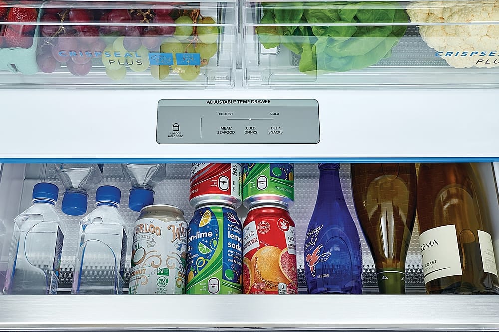 Frigidaire - Gallery 36 in. Wide 27.8 Cu. Ft. French Door Refrigerator - Black Stainless Steel