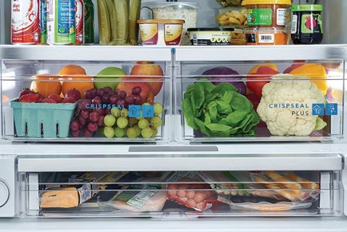 Frigidaire - Gallery 36 in. Wide 27.8 Cu. Ft. French Door Refrigerator - Black Stainless Steel