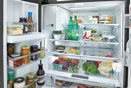 Frigidaire - Gallery 36 in. Wide 27.8 Cu. Ft. French Door Refrigerator - Black Stainless Steel