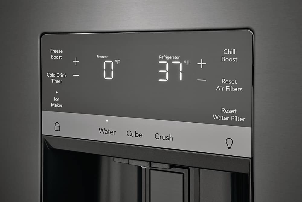 Frigidaire - Gallery 36 in. Wide 27.8 Cu. Ft. French Door Refrigerator - Black Stainless Steel