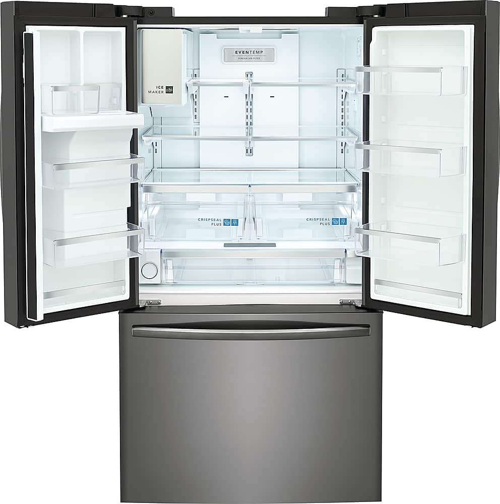 Frigidaire - Gallery 36 in. Wide 27.8 Cu. Ft. French Door Refrigerator - Black Stainless Steel