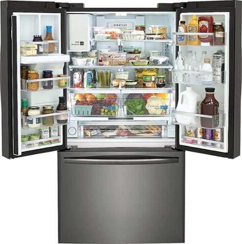 Frigidaire - Gallery 36 in. Wide 27.8 Cu. Ft. French Door Refrigerator - Black Stainless Steel