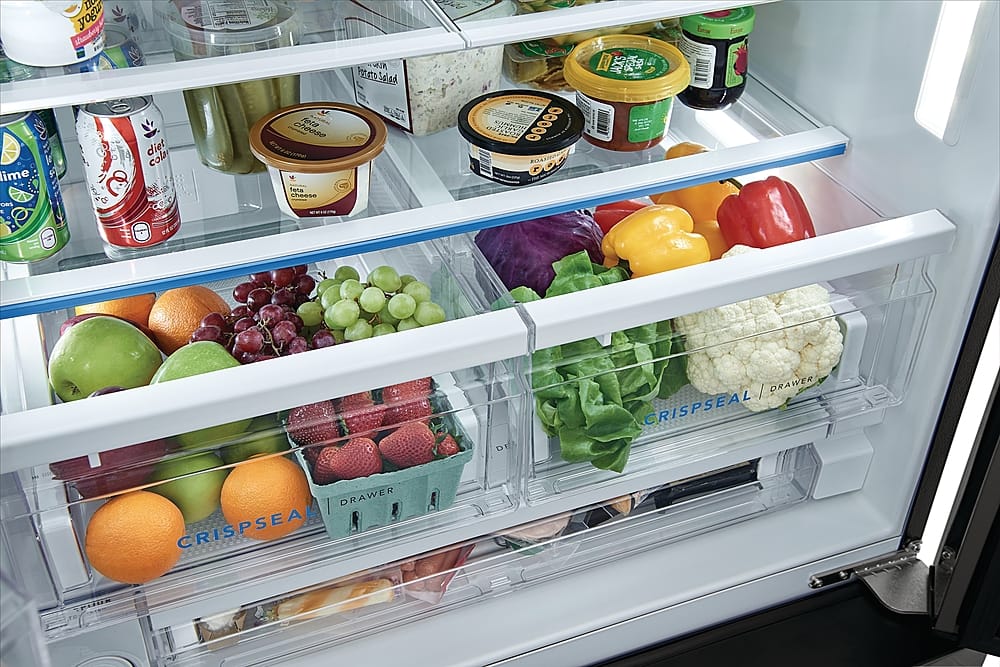 Frigidaire - 36 in. Wide 27.8 Cu. Ft. French Door Refrigerator - Black Stainless Steel