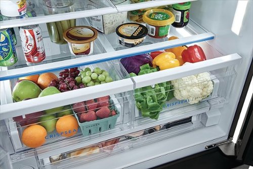 Frigidaire - 36 in. Wide 27.8 Cu. Ft. French Door Refrigerator - Black Stainless Steel