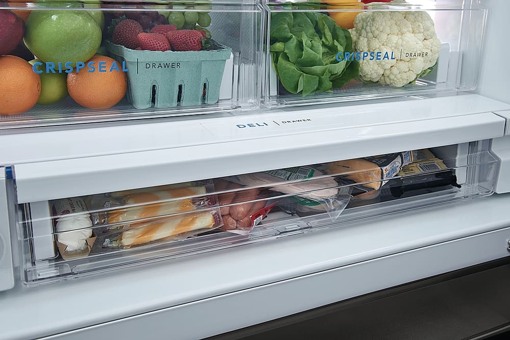 Frigidaire - 36 in. Wide 27.8 Cu. Ft. French Door Refrigerator - Black Stainless Steel