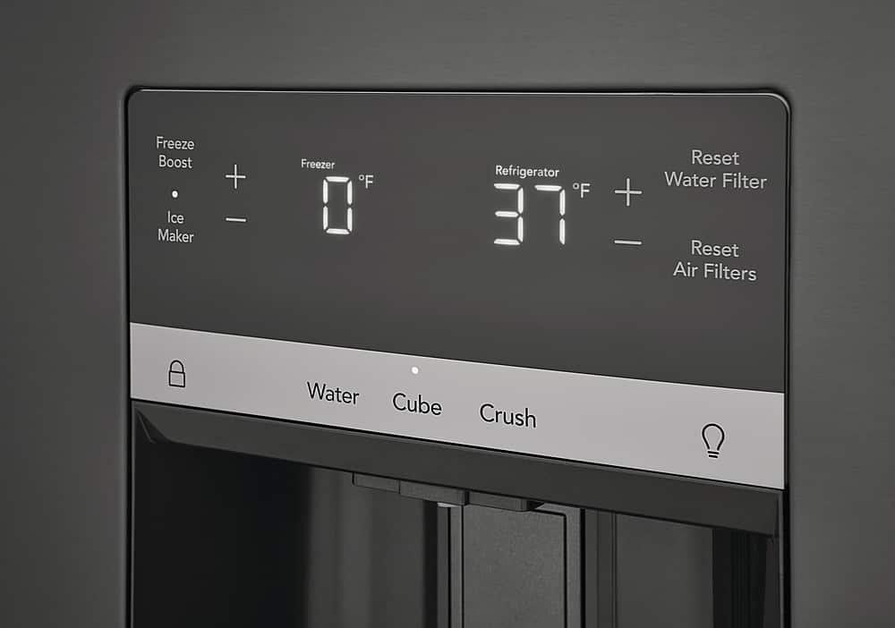Frigidaire - 36 in. Wide 27.8 Cu. Ft. French Door Refrigerator - Black Stainless Steel
