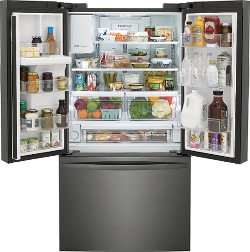 Frigidaire - 36 in. Wide 27.8 Cu. Ft. French Door Refrigerator - Black Stainless Steel