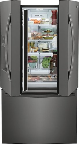 Frigidaire - 36 in. Wide 27.8 Cu. Ft. French Door Refrigerator - Black Stainless Steel